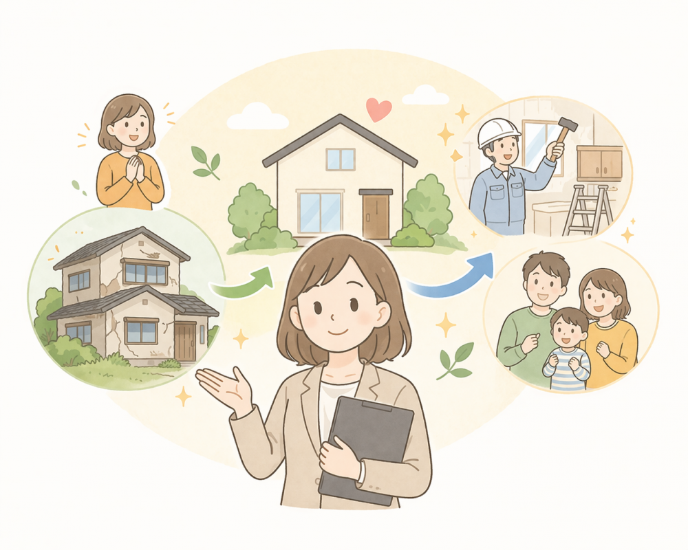 家の売却やリフォーム、住み替えで悩む方向けの不動産相談会イメージ